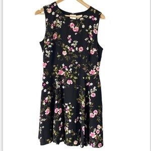 NWT Maison Jules Black Penny Floral Dress Size 10